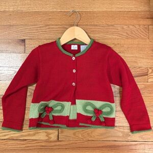 Melange Toddler Bow Cardigan